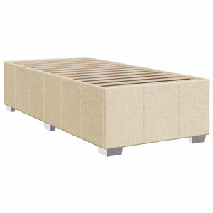 Κρεβάτι Boxspring με Στρώμα Κρεμ 90x200 εκ.Υφασμάτινο - Pakobazaar
