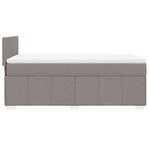 Κρεβάτι Boxspring με Στρώμα Taupe 90x200 εκ. Υφασμάτινο - Pakobazaar