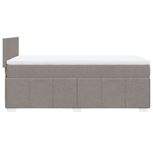 Κρεβάτι Boxspring με Στρώμα Taupe 100 x 200 εκ. Υφασμάτινο - Pakobazaar