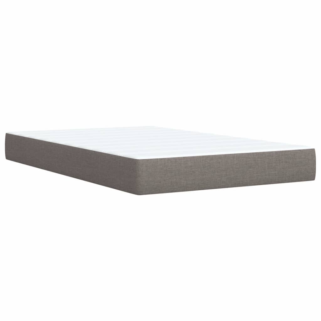 Κρεβάτι Boxspring με Στρώμα Taupe 120x190 εκ. Υφασμάτινο - Pakobazaar