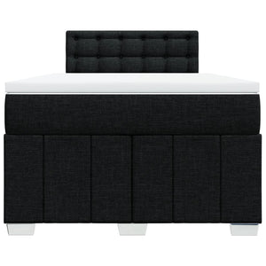 Κρεβάτι Boxspring με Στρώμα Μαύρο 120x190 εκ. Υφασμάτινο - Pakobazaar