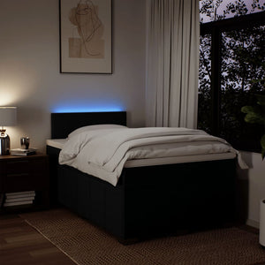 Κρεβάτι Boxspring με Στρώμα Μαύρο 120x200 εκ. Υφασμάτινο - Pakobazaar
