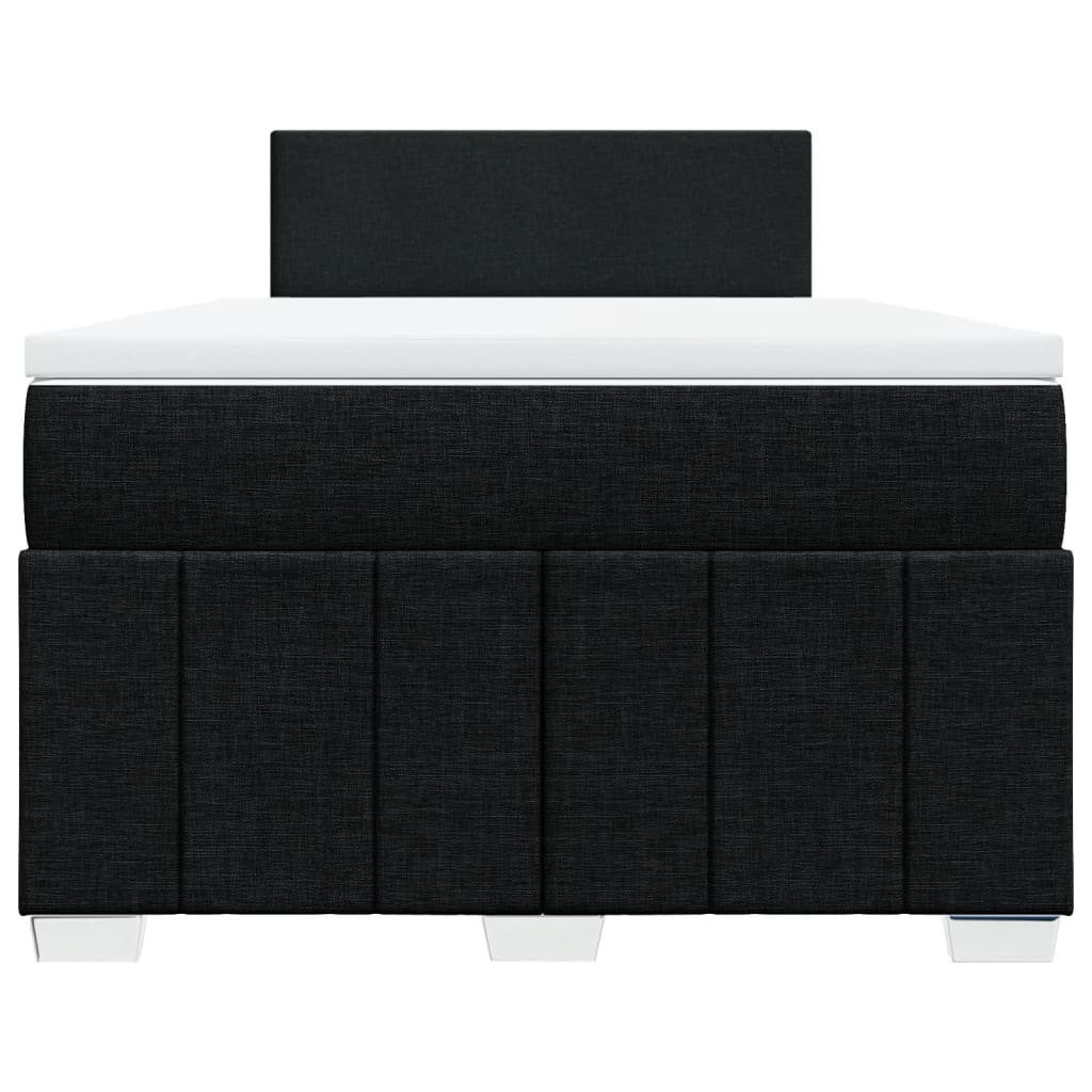 Κρεβάτι Boxspring με Στρώμα Μαύρο 120x200 εκ. Υφασμάτινο - Pakobazaar