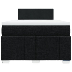 Κρεβάτι Boxspring με Στρώμα Μαύρο 120x200 εκ. Υφασμάτινο - Pakobazaar