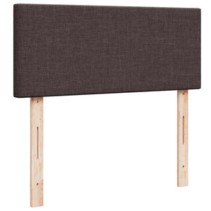 Κρεβάτι Boxspring με Στρώμα Σκούρο Καφέ 120x200 εκ. Υφασμάτινο - Pakobazaar