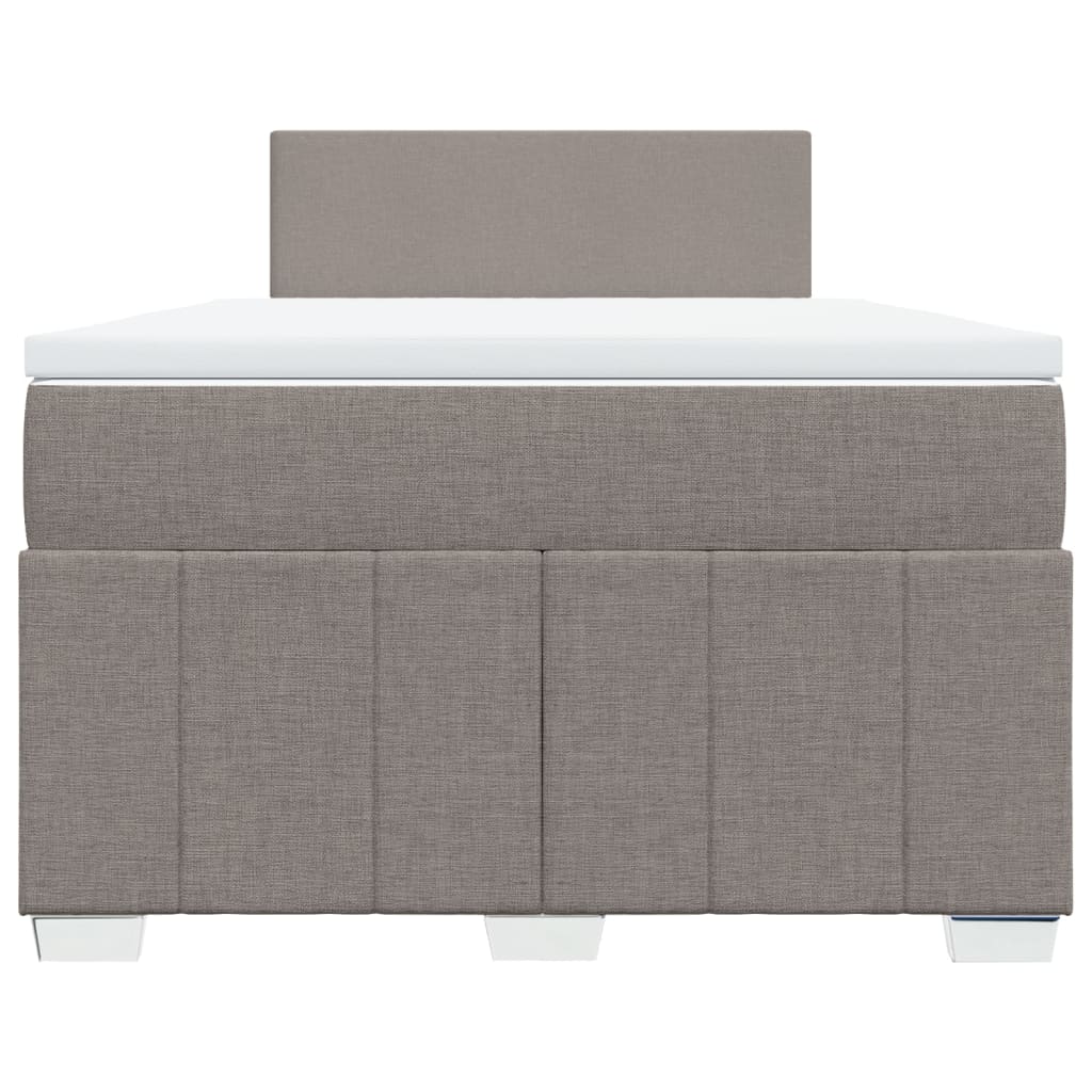 Κρεβάτι Boxspring με Στρώμα Taupe 120x200 εκ. Υφασμάτινο - Pakobazaar
