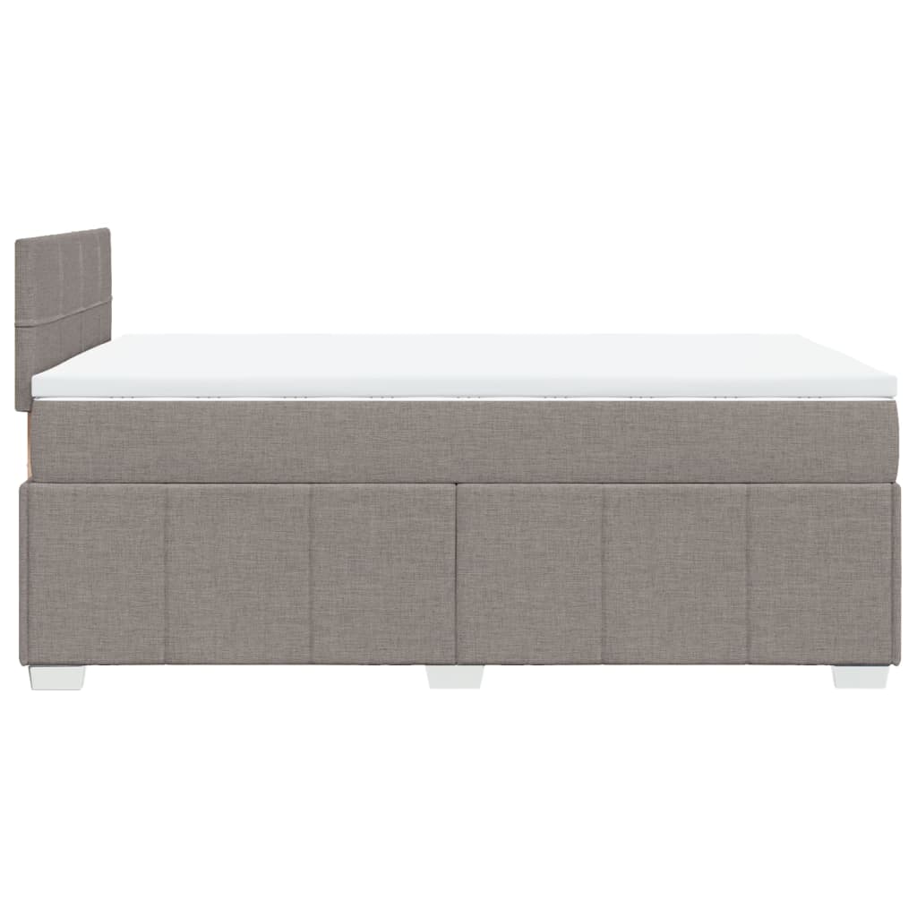 Κρεβάτι Boxspring με Στρώμα Taupe 120x200 εκ. Υφασμάτινο - Pakobazaar