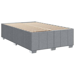 Κρεβάτι Boxspring με Στρώμα Ανοιχτό Γκρι 120x200 εκ. Υφασμάτινο - Pakobazaar