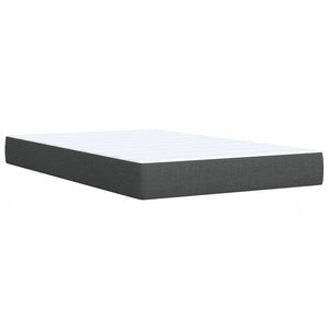 Κρεβάτι Boxspring με Στρώμα Σκούρο Γκρι 120x200 εκ. Υφασμάτινο - Pakobazaar