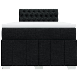 Κρεβάτι Boxspring με Στρώμα Μαύρο 120x200 εκ. Υφασμάτινο - Pakobazaar