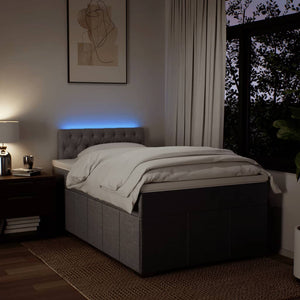 Κρεβάτι Boxspring με Στρώμα Taupe 120x200 εκ. Υφασμάτινο - Pakobazaar