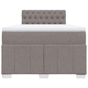Κρεβάτι Boxspring με Στρώμα Taupe 120x200 εκ. Υφασμάτινο - Pakobazaar