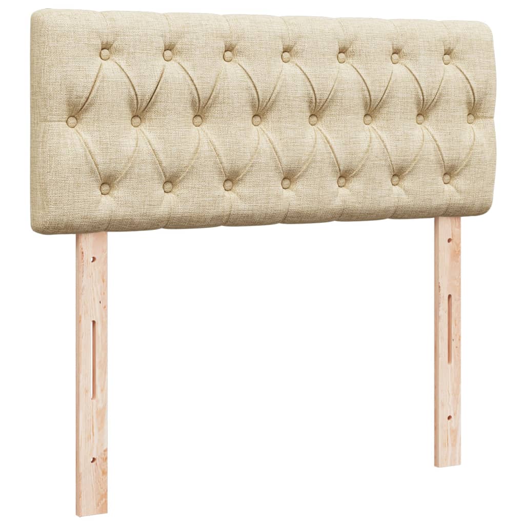 Κρεβάτι Boxspring με Στρώμα Κρεμ 120x200 εκ. Υφασμάτινο - Pakobazaar