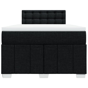 Κρεβάτι Boxspring με Στρώμα Μαύρο 120x200 εκ. Υφασμάτινο - Pakobazaar