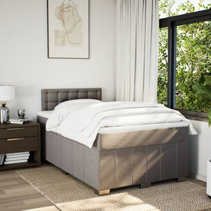 Κρεβάτι Boxspring με Στρώμα Taupe 120x200 εκ. Υφασμάτινο - Pakobazaar