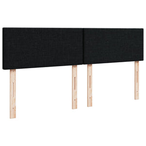 Κρεβάτι Boxspring με Στρώμα Μαύρο 140x190 εκ. Υφασμάτινο - Pakobazaar