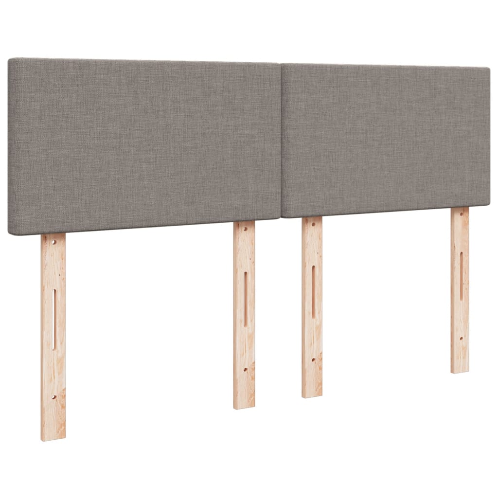 Κρεβάτι Boxspring με Στρώμα Taupe 140x190 εκ. Υφασμάτινο - Pakobazaar