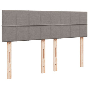Κρεβάτι Boxspring με Στρώμα Taupe 140x190 εκ. Υφασμάτινο - Pakobazaar