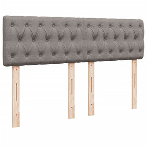 Κρεβάτι Boxspring με Στρώμα Taupe 140x190 εκ. Υφασμάτινο - Pakobazaar