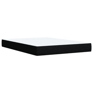 Κρεβάτι Boxspring με Στρώμα Μαύρο 140x190 εκ. Υφασμάτινο - Pakobazaar