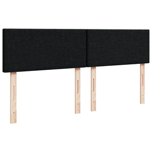 Κρεβάτι Boxspring με Στρώμα Μαύρο 140x200 εκ. Υφασμάτινο - Pakobazaar