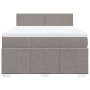 Κρεβάτι Boxspring με Στρώμα Taupe 140x200 εκ. Υφασμάτινο