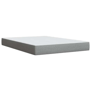 Κρεβάτι Boxspring με Στρώμα Ανοιχτό Γκρι 140x200 εκ. Υφασμάτινο - Pakobazaar