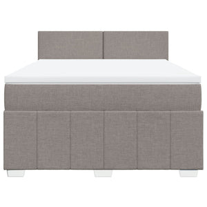 Κρεβάτι Boxspring με Στρώμα Taupe 160x200 εκ. Υφασμάτινο - Pakobazaar