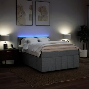 Κρεβάτι Boxspring με Στρώμα Αν. Πράσινο 160x200εκ Υφασμάτινο - Pakobazaar