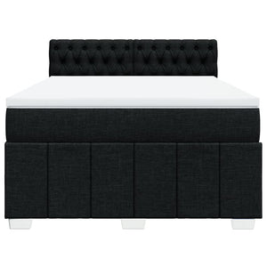 Κρεβάτι Boxspring με Στρώμα Μαύρο 160x200 εκ. Υφασμάτινο - Pakobazaar