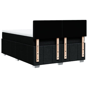 Κρεβάτι Boxspring με Στρώμα Μαύρο 160x200 εκ. Υφασμάτινο - Pakobazaar