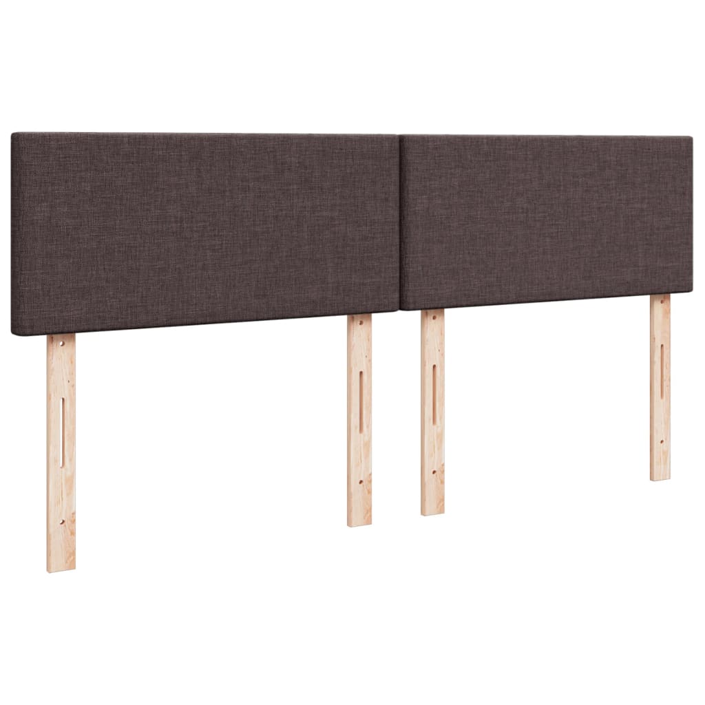 Κρεβάτι Boxspring με Στρώμα Σκούρο Καφέ 180x200 εκ Υφασμάτινο - Pakobazaar
