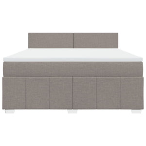 Κρεβάτι Boxspring με Στρώμα Taupe 180x200 εκ. Υφασμάτινο