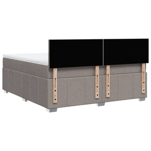 Κρεβάτι Boxspring με Στρώμα Taupe 180x200 εκ. Υφασμάτινο