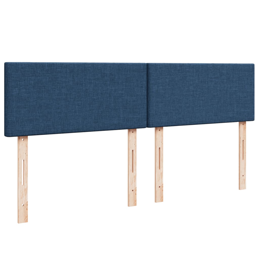 Κρεβάτι Boxspring με Στρώμα Μπλε 180x200 εκ. Υφασμάτινο