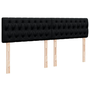 Κρεβάτι Boxspring με Στρώμα Μαύρο 180x200 εκ. Υφασμάτινο - Pakobazaar