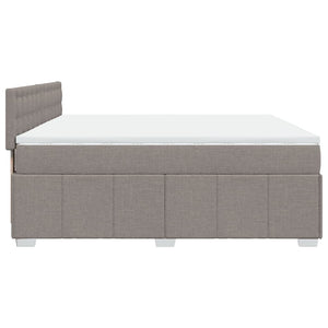 Κρεβάτι Boxspring με Στρώμα Taupe 180x200 εκ. Υφασμάτινο