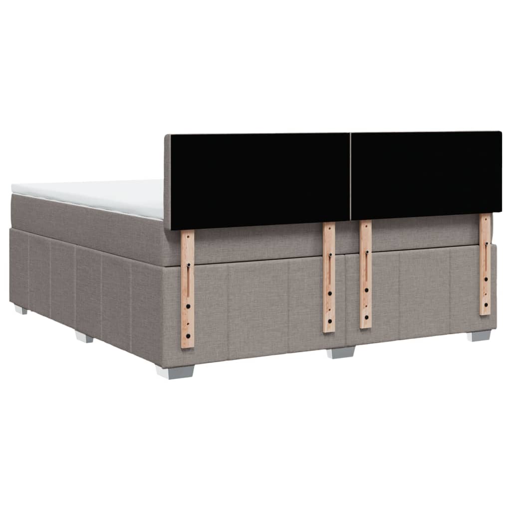 Κρεβάτι Boxspring με Στρώμα Taupe 180x200 εκ. Υφασμάτινο