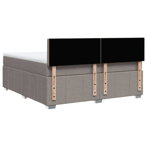 Κρεβάτι Boxspring με Στρώμα Taupe 180x200 εκ. Υφασμάτινο