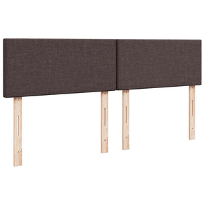 Κρεβάτι Boxspring με Στρώμα Σκούρο Καφέ 200x200 εκ. Υφασμάτινο