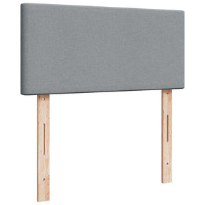 Κρεβάτι Boxspring με Στρώμα Ανοιχτό Γκρι 80x200 εκ. Υφασμάτινο - Pakobazaar