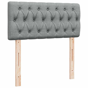 Κρεβάτι Boxspring με Στρώμα Ανοιχτό Γκρι 90x200 εκ. Υφασμάτινο - Pakobazaar