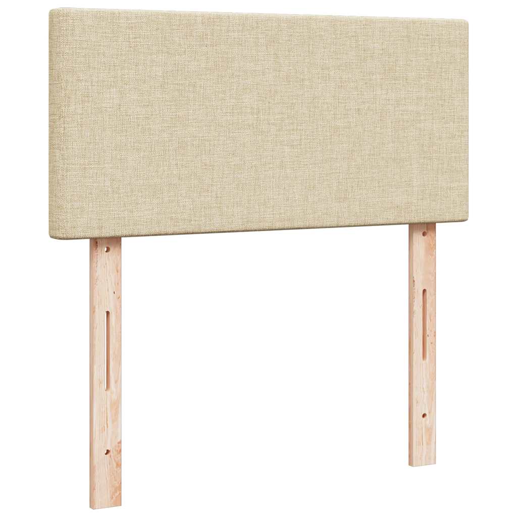 Κρεβάτι Boxspring με Στρώμα Κρεμ 100 x 200 εκ. Υφασμάτινο