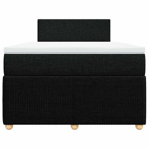 Κρεβάτι Boxspring με Στρώμα Μαύρο 120x190 εκ. Υφασμάτινο - Pakobazaar