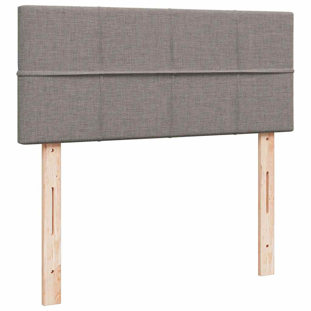 Κρεβάτι Boxspring με Στρώμα Taupe 120x190 εκ. Υφασμάτινο - Pakobazaar