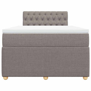 Κρεβάτι Boxspring με Στρώμα Taupe 120x190 εκ. Υφασμάτινο - Pakobazaar