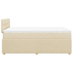 Κρεβάτι Boxspring με Στρώμα Κρεμ 120x190 εκ. Υφασμάτινο