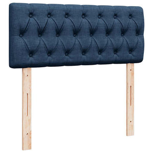 Κρεβάτι Boxspring με Στρώμα Μπλε 120x190 εκ. Υφασμάτινο - Pakobazaar