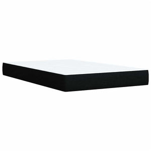 Κρεβάτι Boxspring με Στρώμα Μαύρο 120x190 εκ. Υφασμάτινο
