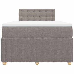 Κρεβάτι Boxspring με Στρώμα Taupe 120x190 εκ. Υφασμάτινο - Pakobazaar